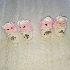 Two Pair of Target Unicorn Baby Shoes